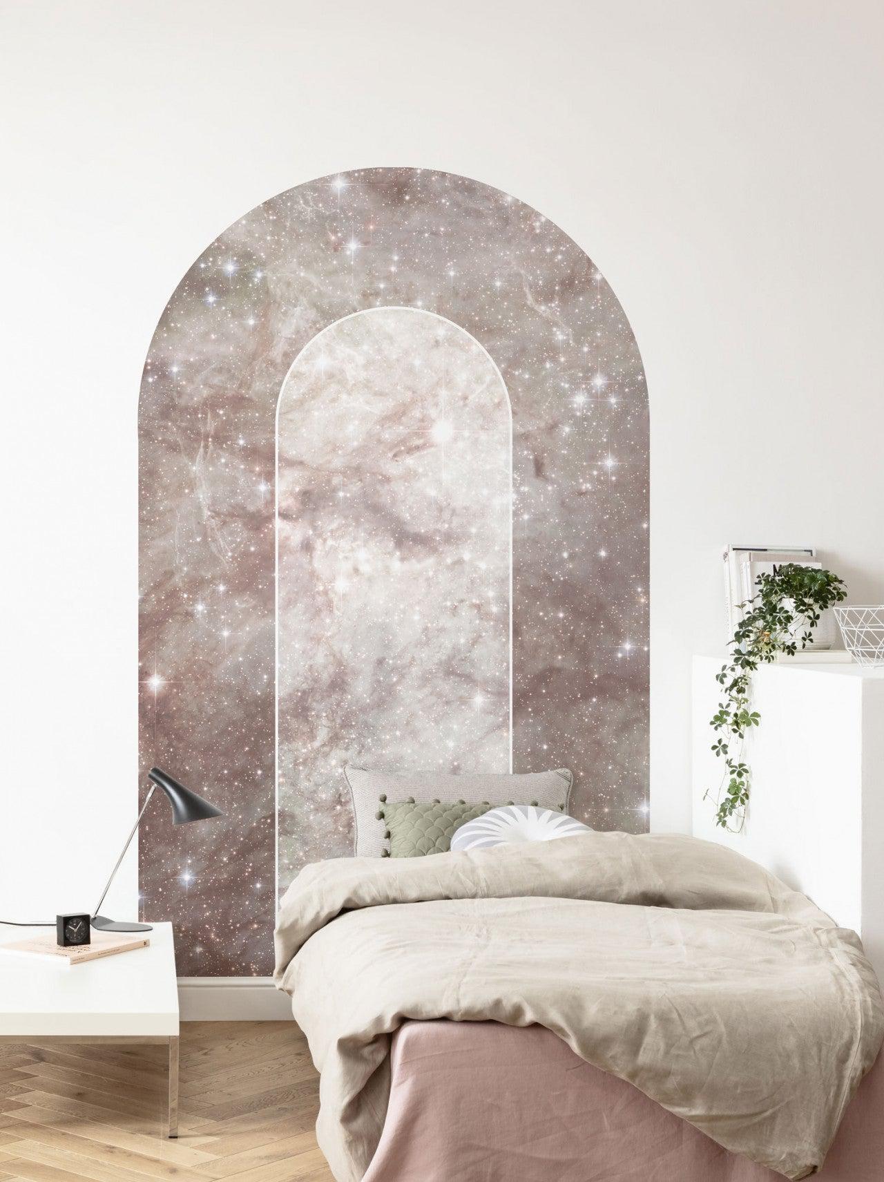 Mauve Diamond Arch Wallpaper