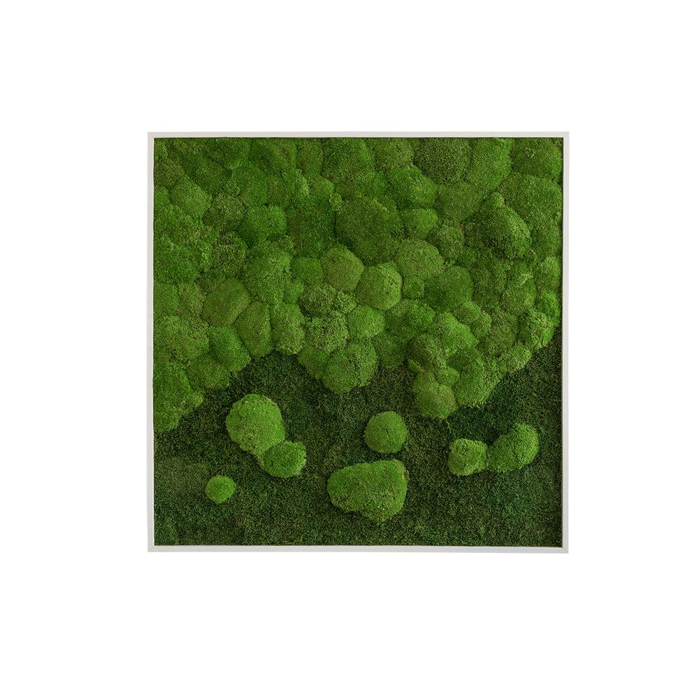 Merging Forest Moss Frame: Green Moss Wall Art