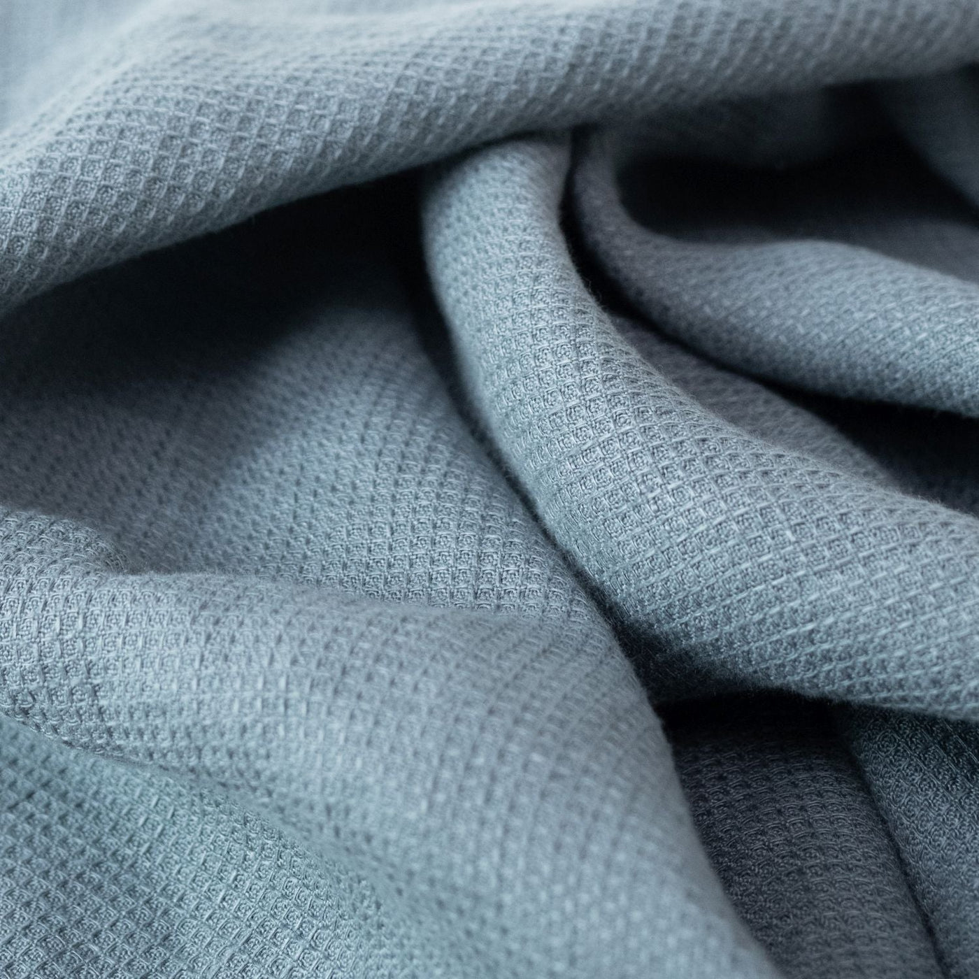 Blue Fog Linen Fine Waffle Towel