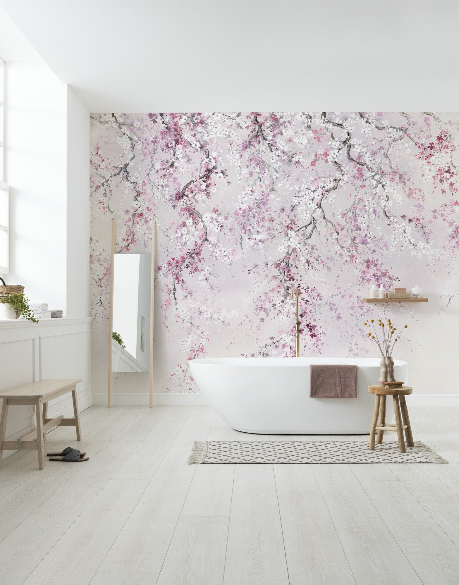 Cherry Blossoms Mural: Cherry tree Wallpaper | Forest Homes