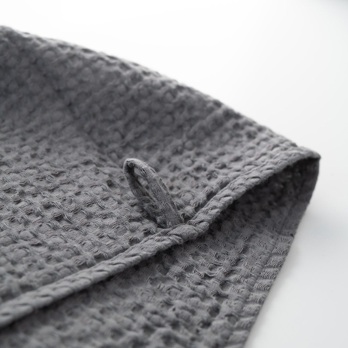 Dark Grey Linen & Cotton Waffle Towel