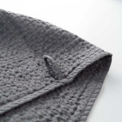 Dark Grey Linen & Cotton Waffle Towel