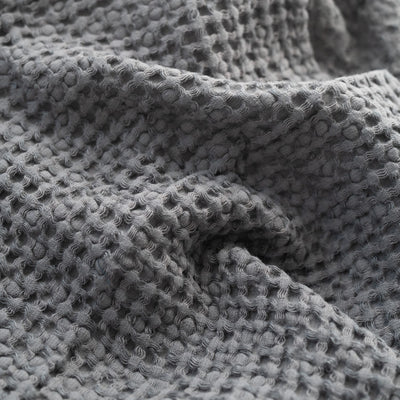 Dark Grey Linen & Cotton Waffle Towel