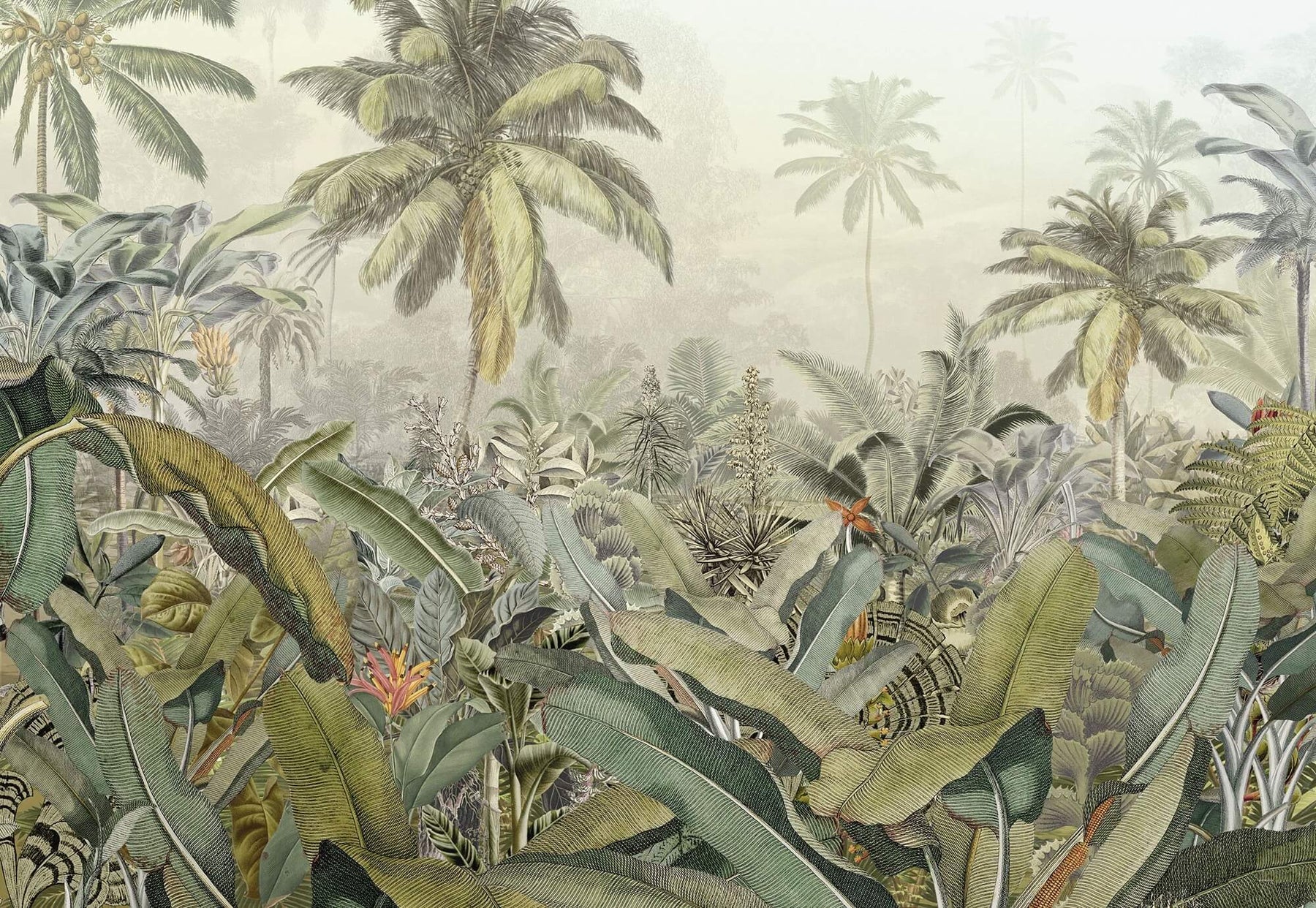 Frais Caribbean Mural Wallpaper: Jungle Mural