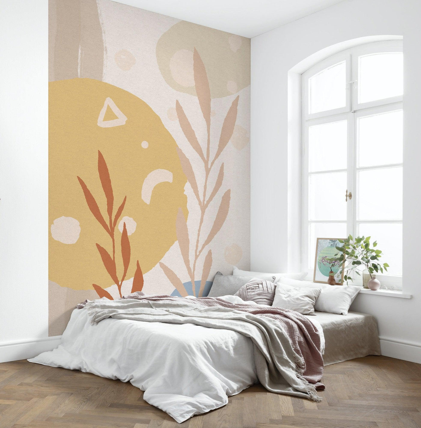 Fresh Boho Mural Wallpaper: Pastel Summer Wallpaper | Forest Homes