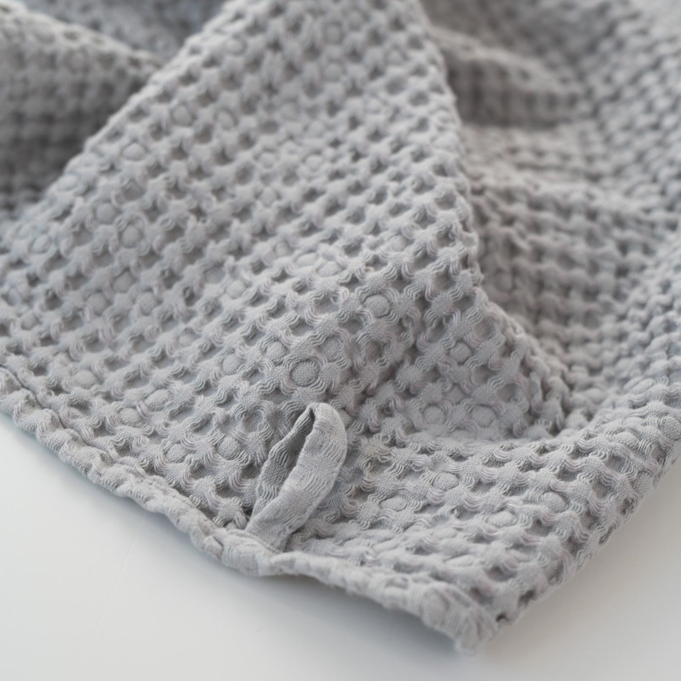 Light Grey Linen & Cotton Waffle Towel