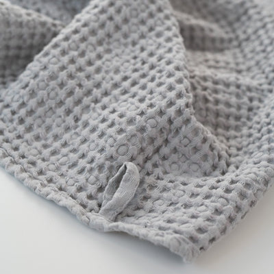Light Grey Linen & Cotton Waffle Towel