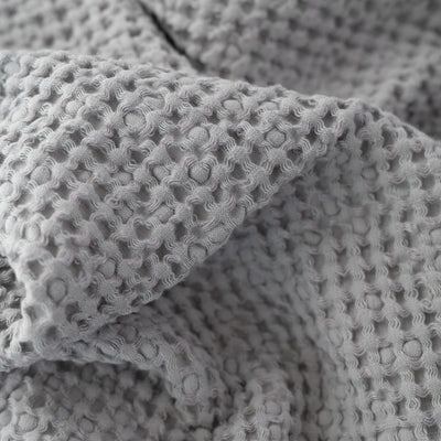 Light Grey Linen & Cotton Waffle Towel