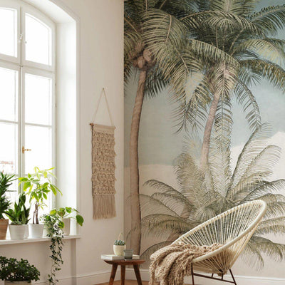 Kuuki Palm Mural Wallpaper-Wall Decor-ECO MURALS, MURALS, MURALS / WALLPAPERS, NON-WOVEN WALLPAPER, PALM WALLPAPER-Forest Homes-Nature inspired decor-Nature decor