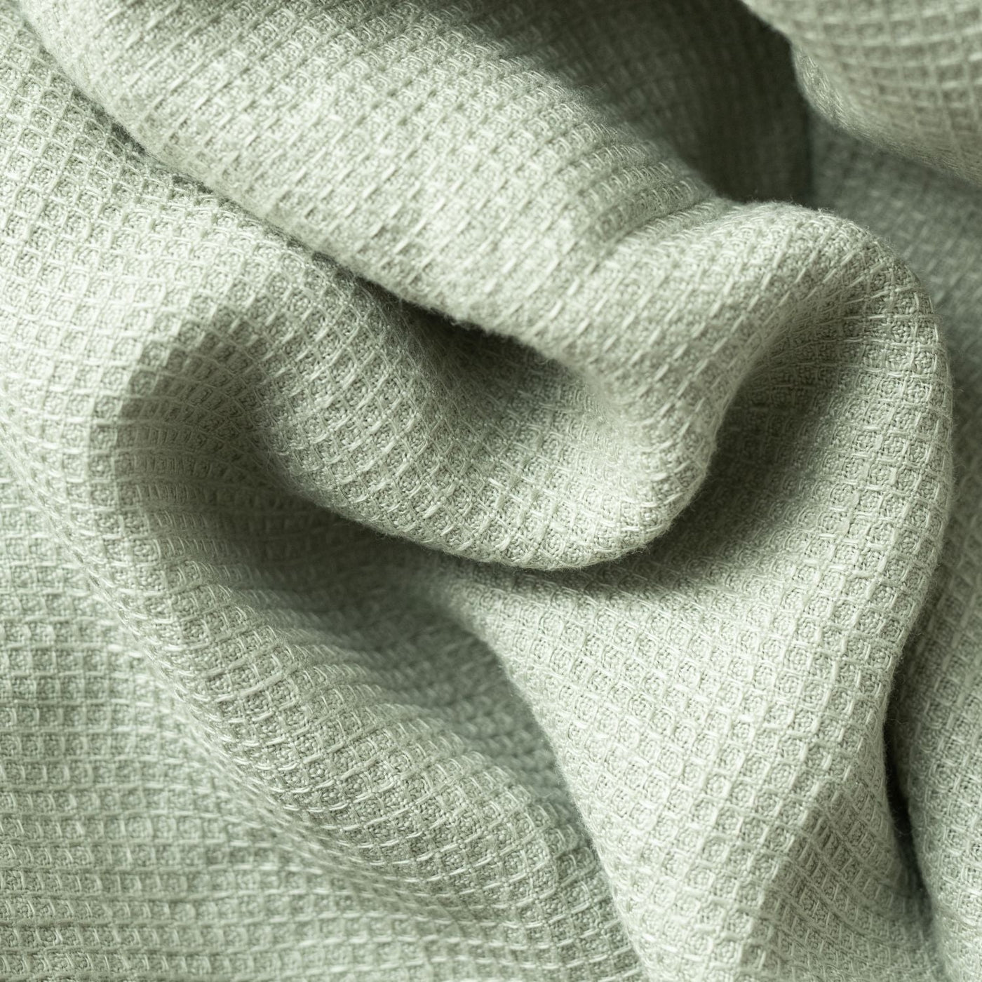 Sage Linen Fine Waffle Towel