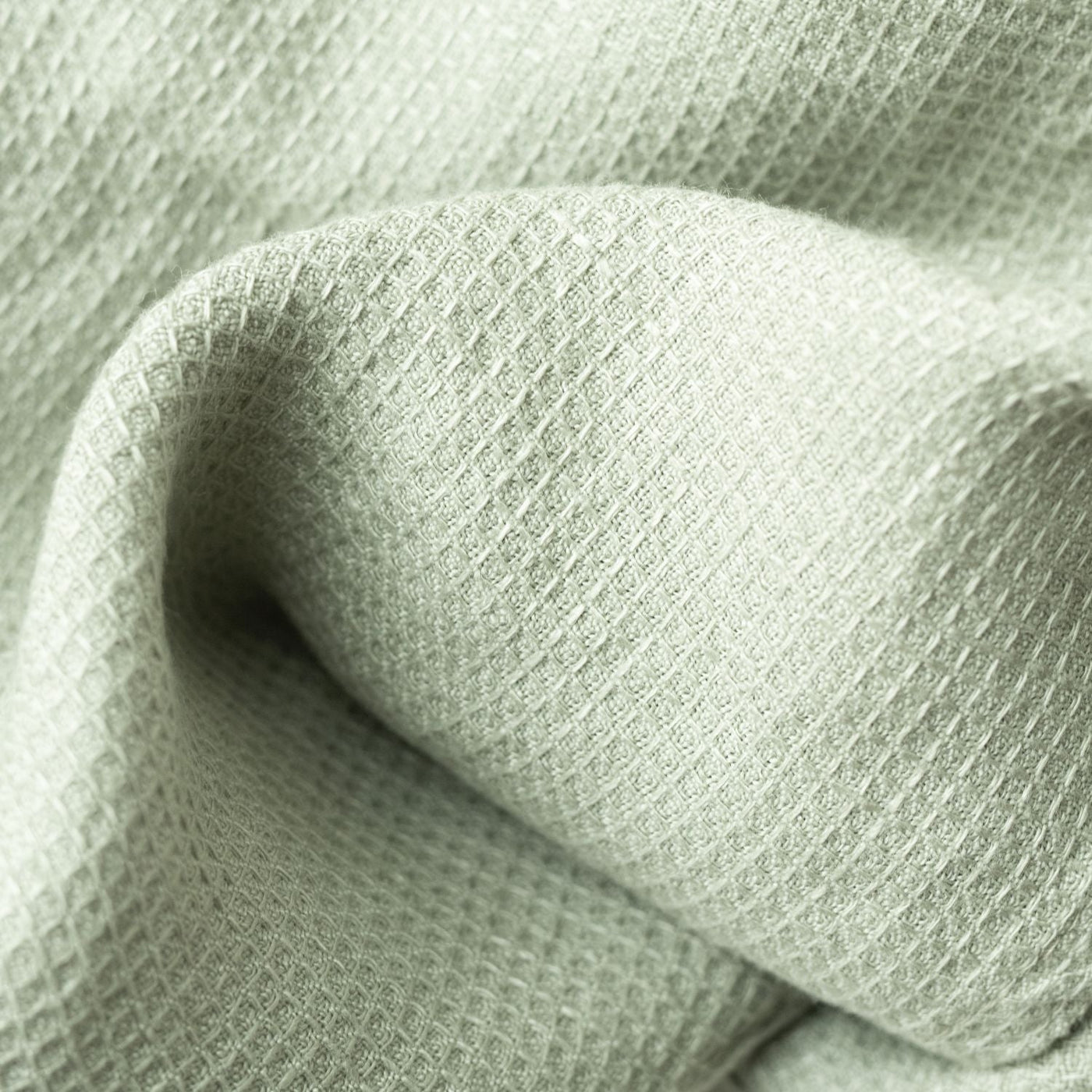 Sage Linen Fine Waffle Towel