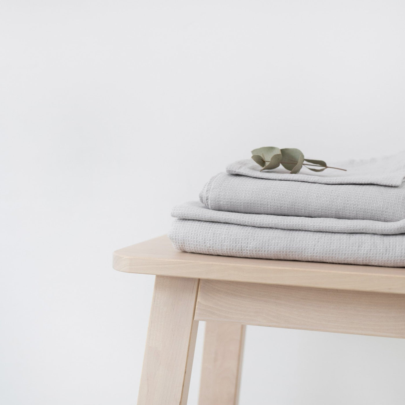 Silver Linen Fine Waffle Towel