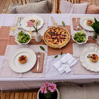 White Lightweight Linen Tablecloth