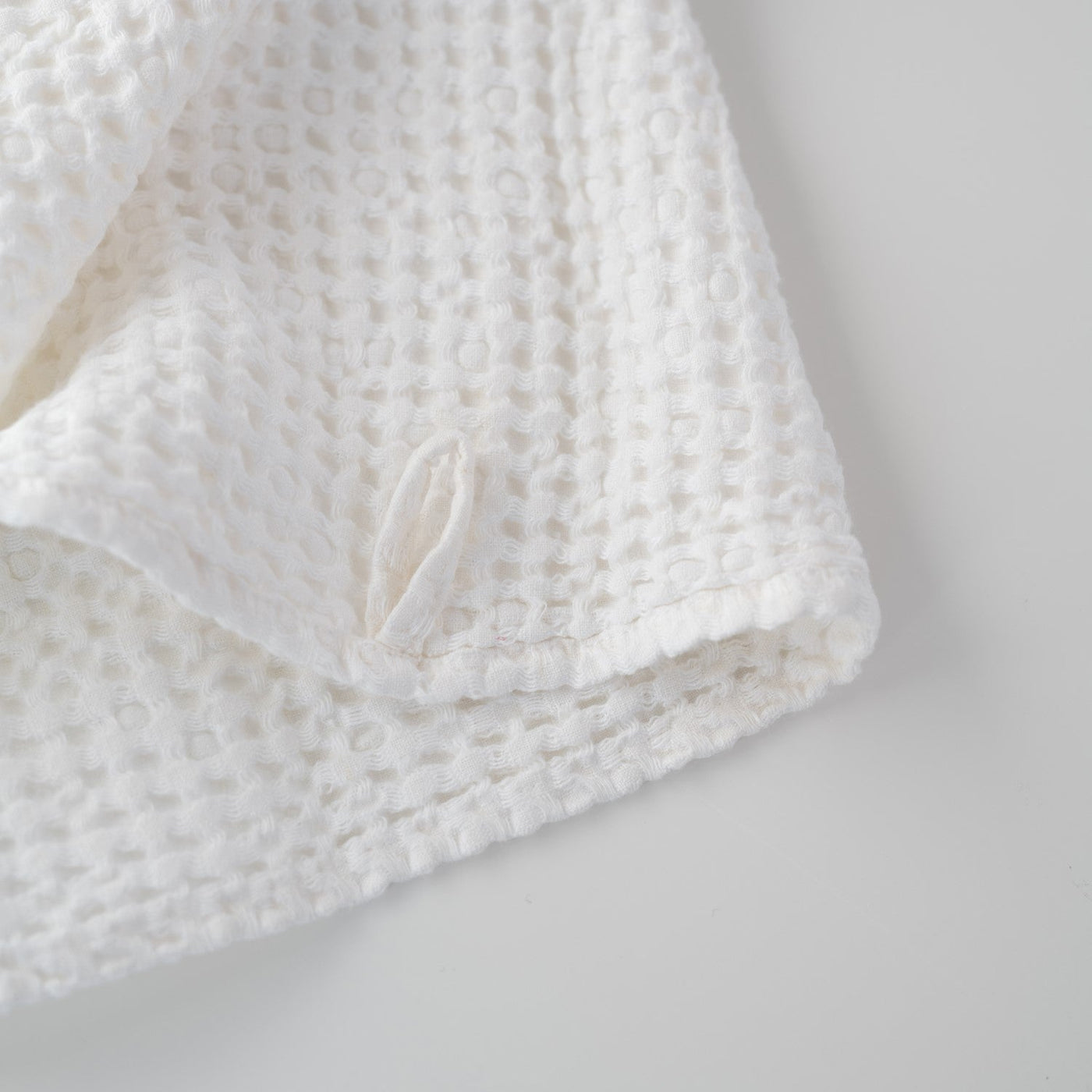 White Linen & Cotton Waffle Towel