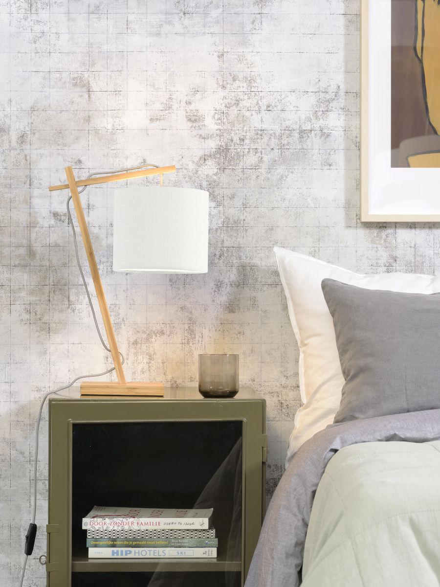 Andes Bamboo Linen Table Lamp