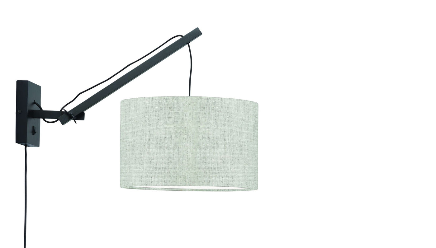 Andes Bamboo Linen Wall Arm Light