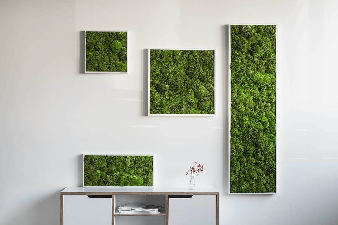 LARGE MOSS WALL / Living Wall Art / House Jungle / Moss Wall Art / Large  Moss Frame / Green Wall Decor / Dried Plants 