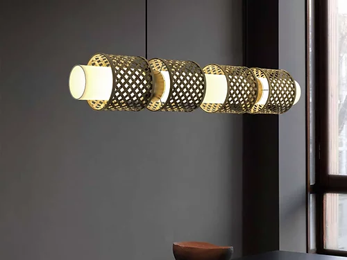 Metamorphosis Horizontal Bamboo Pendant Light